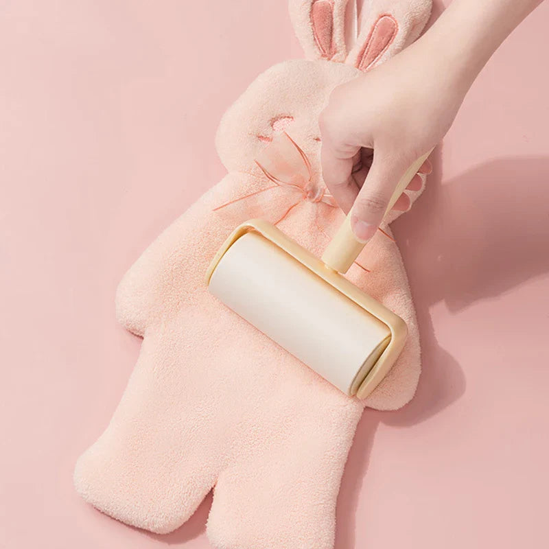 Afralia™ Cartoon Rabbit Hand Towel - Thick Coral Velvet Absorbent for Bathroom Kitchen