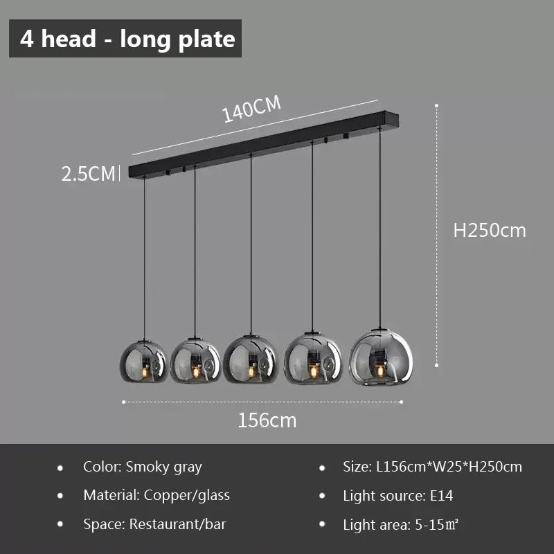 Afralia™ LED Glass Pendant Light: Modern Nordic Luxury Hanging Lamp Fixture