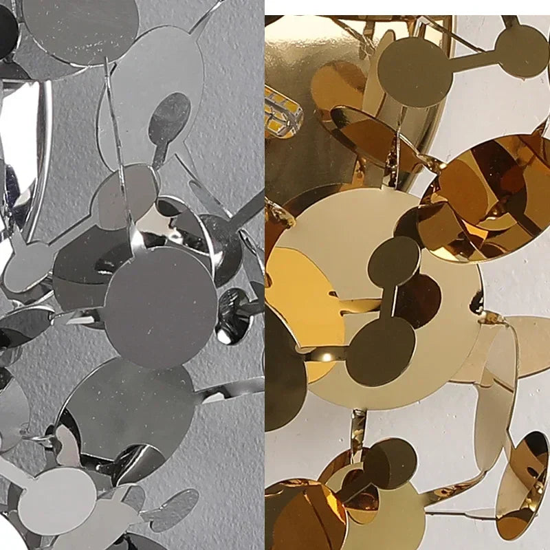 Afralia™ Stainless Steel Leaves LED Wall Lamp for Modern Nordic Indoor Decor