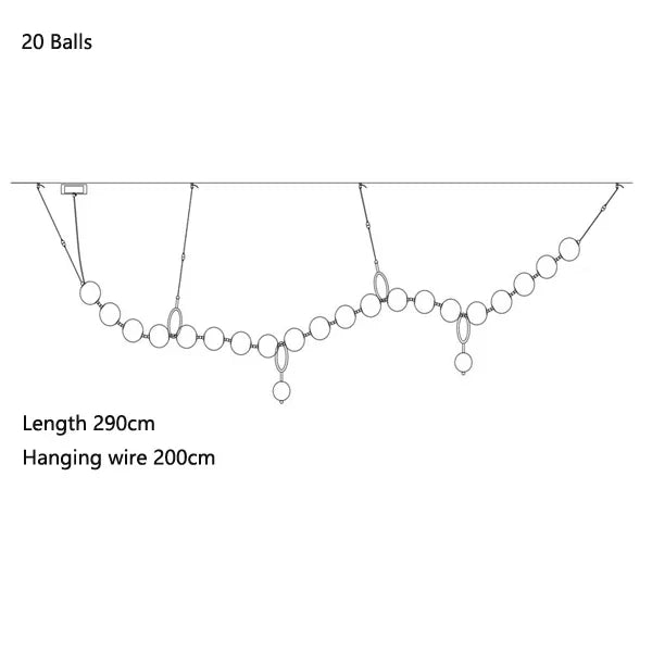 Afralia™ Glass Ball Pendant Chandelier: Nordic Luxury Ceiling Light