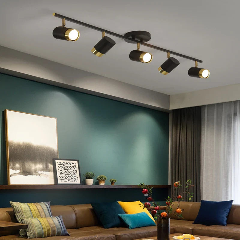 Afralia™ LED Chandelier with Spotlights for Living Room Bedroom Ceiling Decor