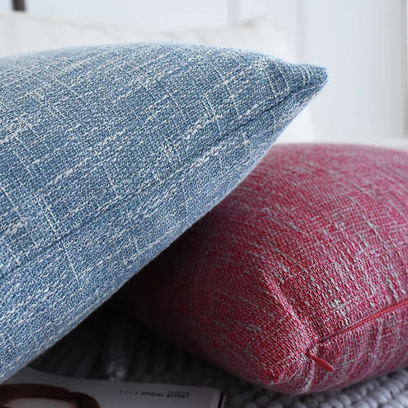 Afralia™ Linen Cotton Throw Pillowcase 100% Polyester Cushion Cover for Home Decor