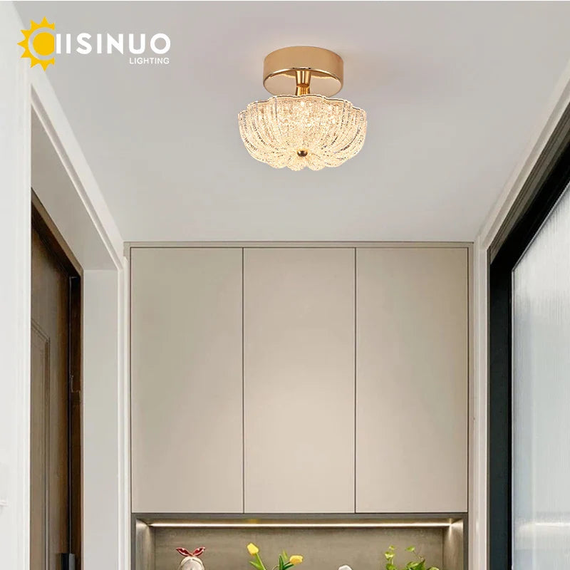 Afralia™ Gold LED Ceiling Light for Home Bedroom Living Room Kitchen Lighting Fixtures