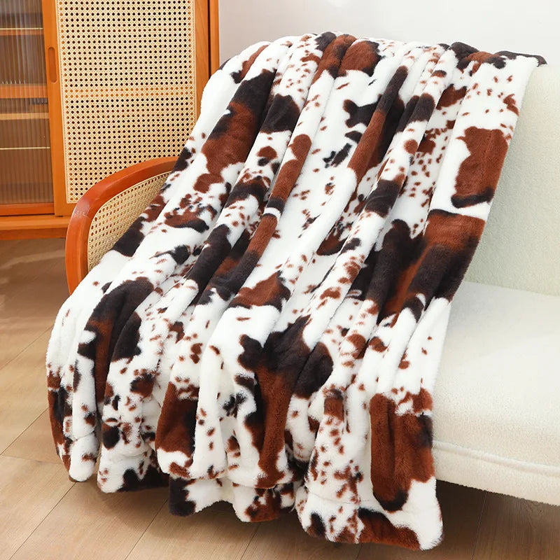 Afralia™ Two-Tone Raschel Blanket - Cozy, Stylish, All-Season Blanket