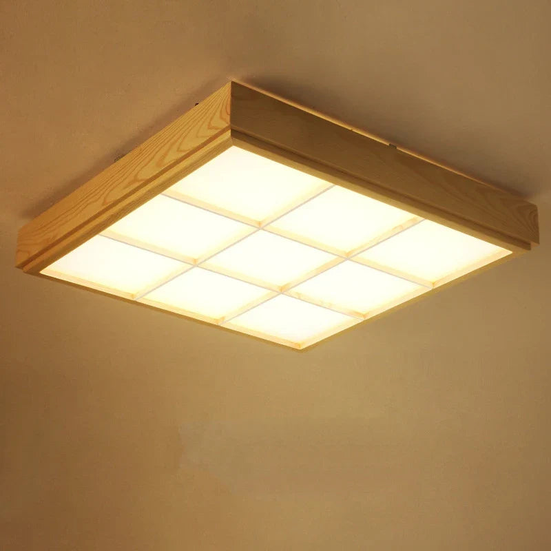 Afralia™ Modern Wood Ceiling Chandelier LED Lights for Living Room and Kitchen