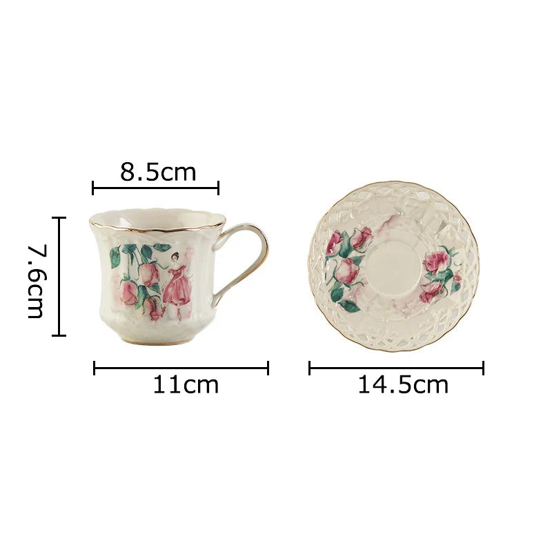 Afralia™ Floral Beauty Ceramic Tea Set