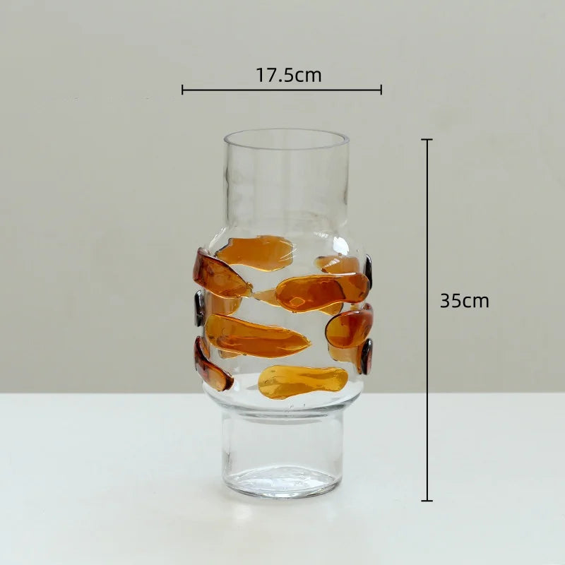 Afralia™ Clear Glass Vase Bubble Floral Arrangement Room Decoration