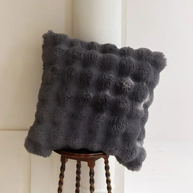 Afralia™ Tuscany Fur Throw Pillow: Luxurious & Plush Sofa Seat Cushion