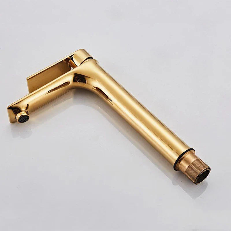 Afralia™ Waterfall Basin Mixer Faucet - Brass Tap in Brushed Gold Matte Black Chrome