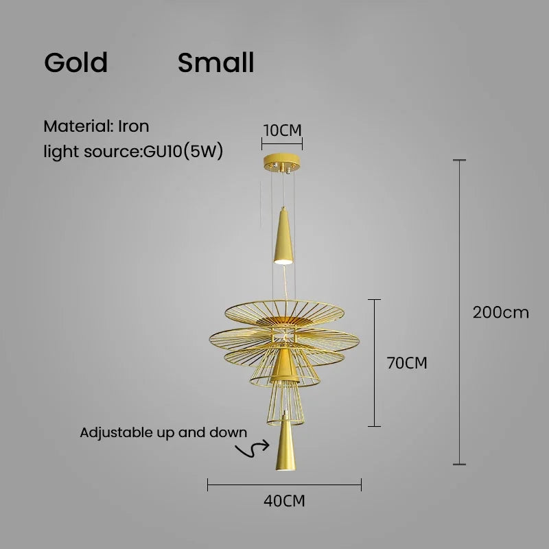 Afralia™ LED Iron Pendant Chandelier for Dining Room, Nordic Design Ceiling Light