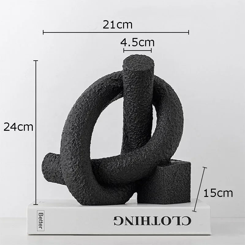 Afralia™ Abstract Twisted Knot Sculpture for Room Aesthetics Decor