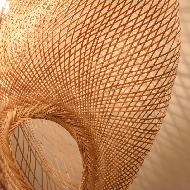 Afralia™ Bamboo Chandelier: Handmade LED Pendant Light for Living & Dining Room.withOpacity