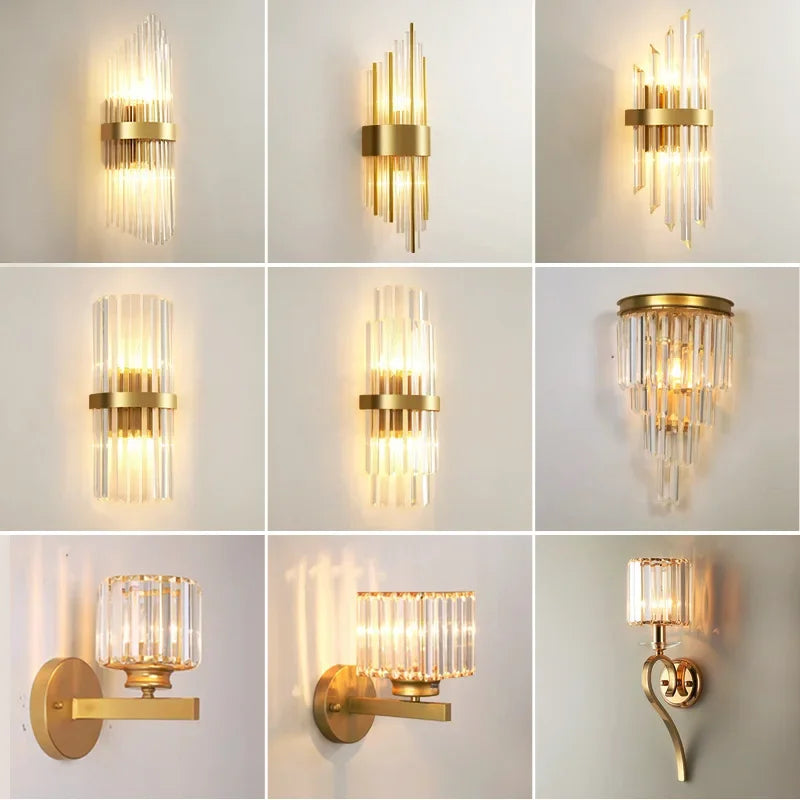 Afralia™ Crystal Wall Lamp: Modern Luxury Wireless Rechargeable Sconce Light for Bedroom & Living Room