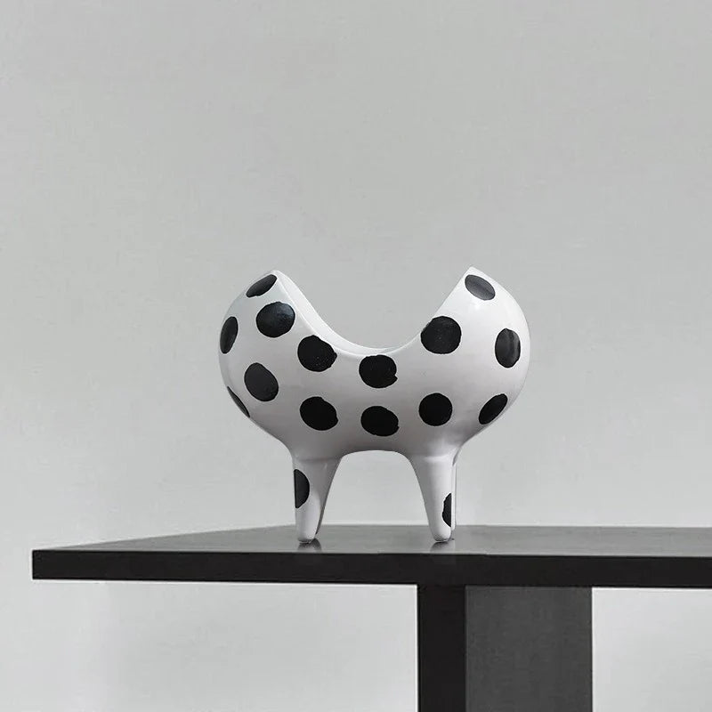 Afralia™ Polka Dot High-legged Pallet Desktop Storage Container