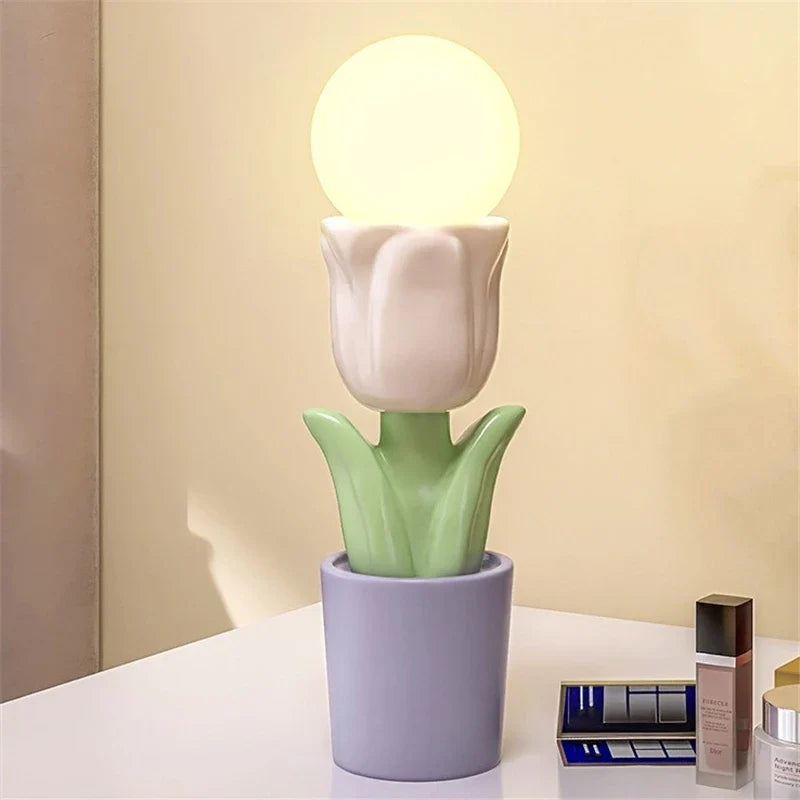 Afralia™ Resin Crafts LED Floor Lamp for Living Room Bedroom Ambient Light