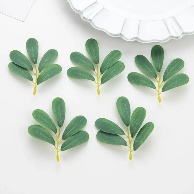 Afralia™ Silk Peanut Leaves Fake Green Plants for DIY Wedding Christmas Home Decor