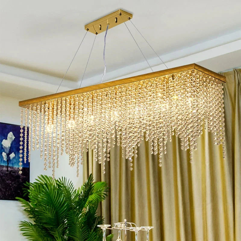 Afralia™ Bar Crystal Chandelier | Modern Dining Room Light Fixtures