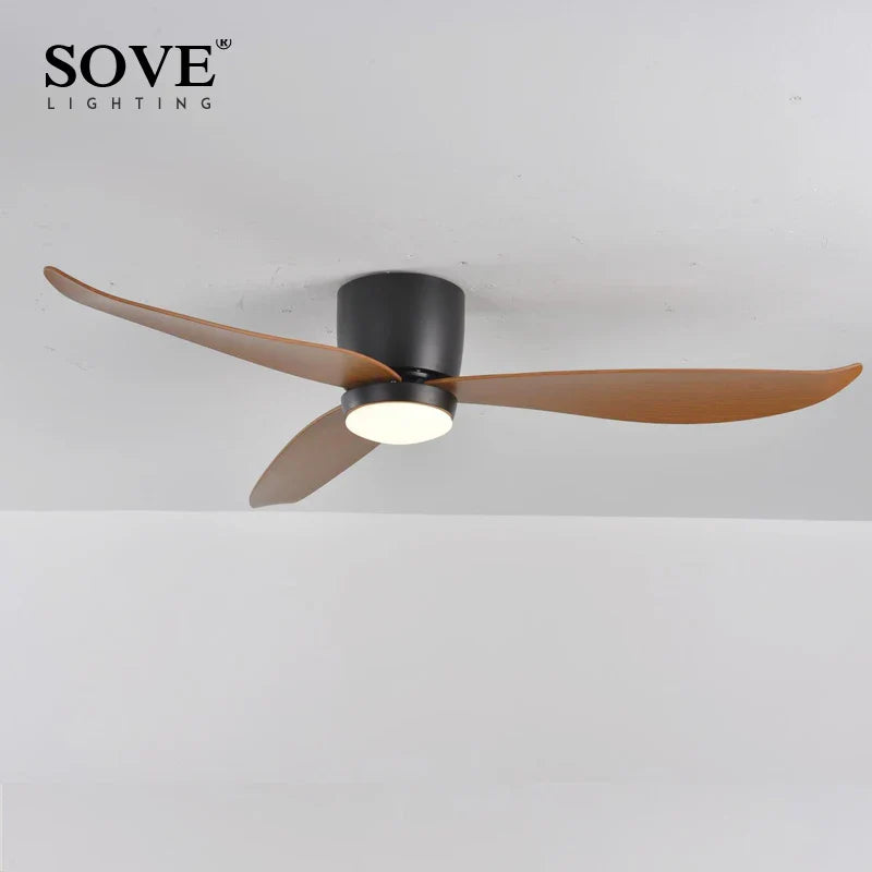 Afralia™ Modern Led Ceiling Fan with High Air Volume and Remote Control