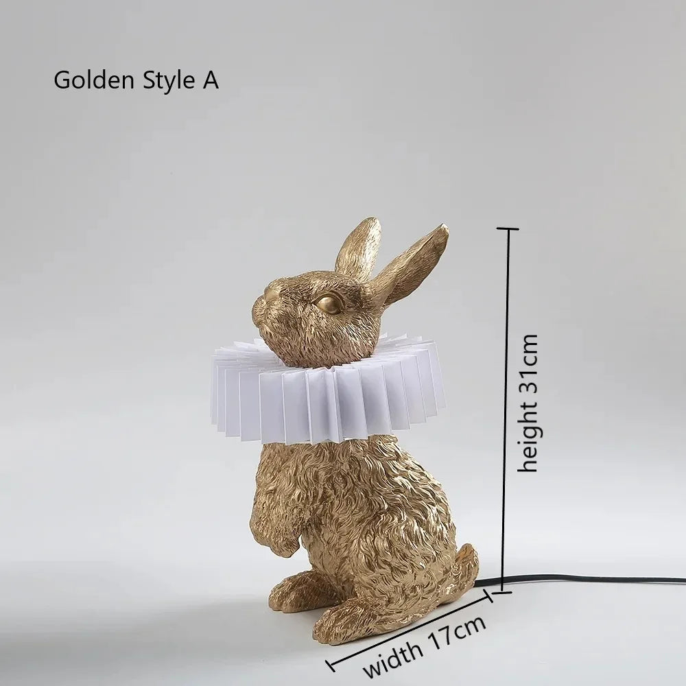 Afralia™ Rabbit Resin Table Lamp for Kids Room Decor