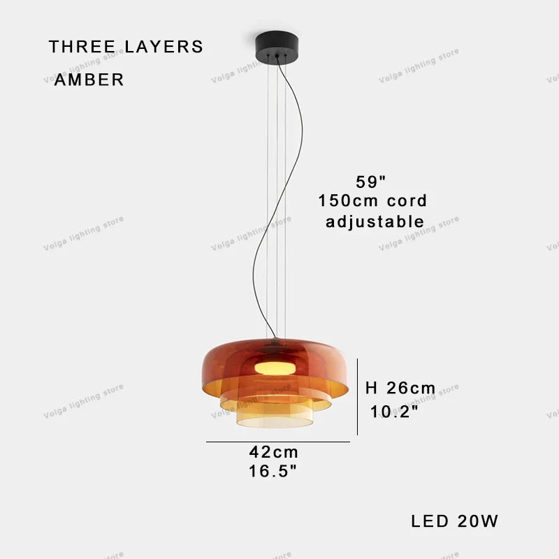 Afralia™ Nordic Glass Pendant Lights - Dimmable LED Ceiling Lamps for Dining Room