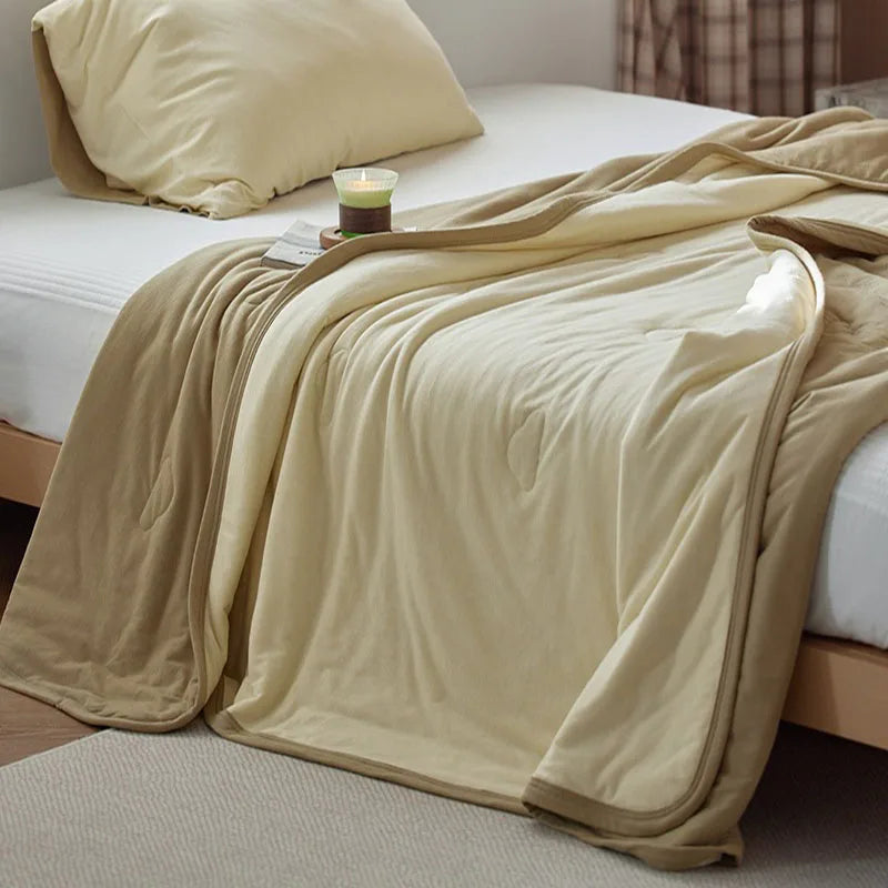 Afralia™ Cotton Summer Comforter: Cooling, Breathable Thin Blanket for Hot Sleepers