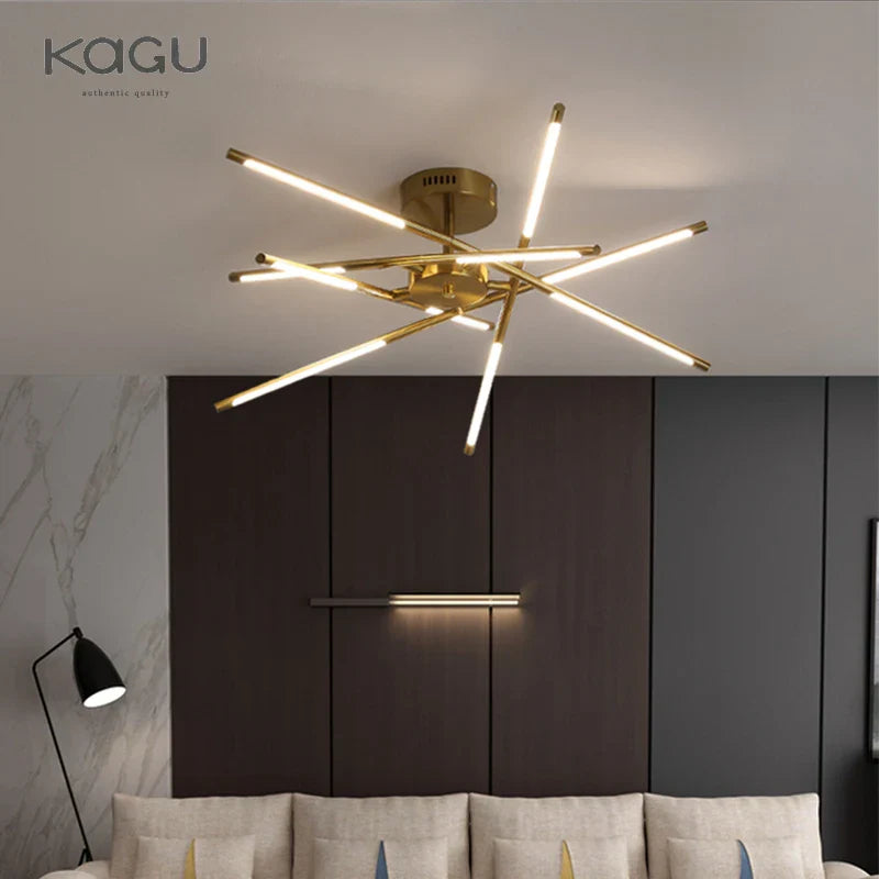 Afralia™ Black LED Ceiling Chandelier for Nordic Modern Home Decor
