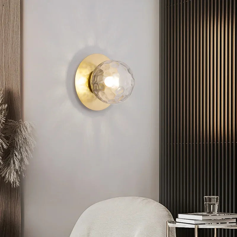 Afralia™ LED Wall Lamp with G9 9W Bulb - Gold/Black Wall Sconce for Bedroom, Living Room