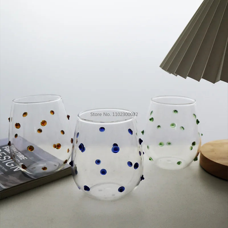 Afralia™ Glass Wave Dots Mug Set