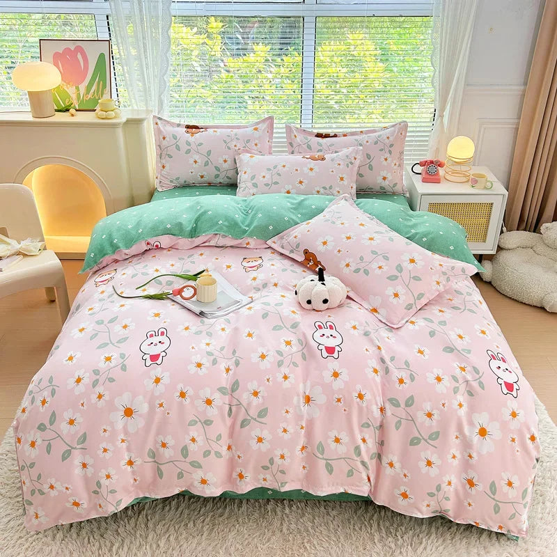 Afralia™ Plant Printed Brushed Single Duvet Cover for Cozy Winter Nights