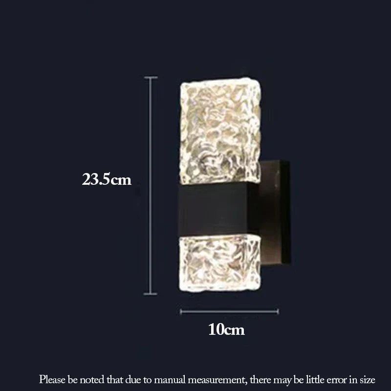 Afralia™ Crystal Nordic LED Wall Lamps | Modern Corrugated Sconces for Home Decor