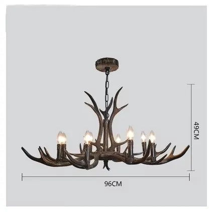 Afralia™ Retro Nordic Antlers Pendant Lamp for Home and Clothing Store