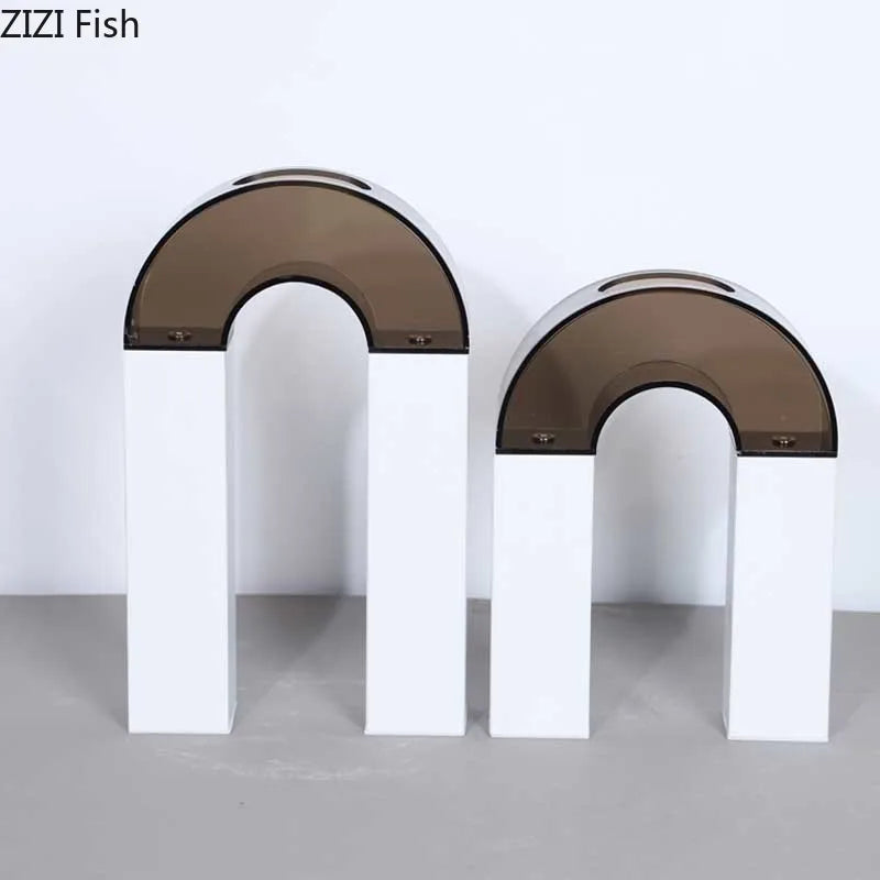 Geometric Arch Vase Desk Decoration - Afralia™ Aesthetic Décor
