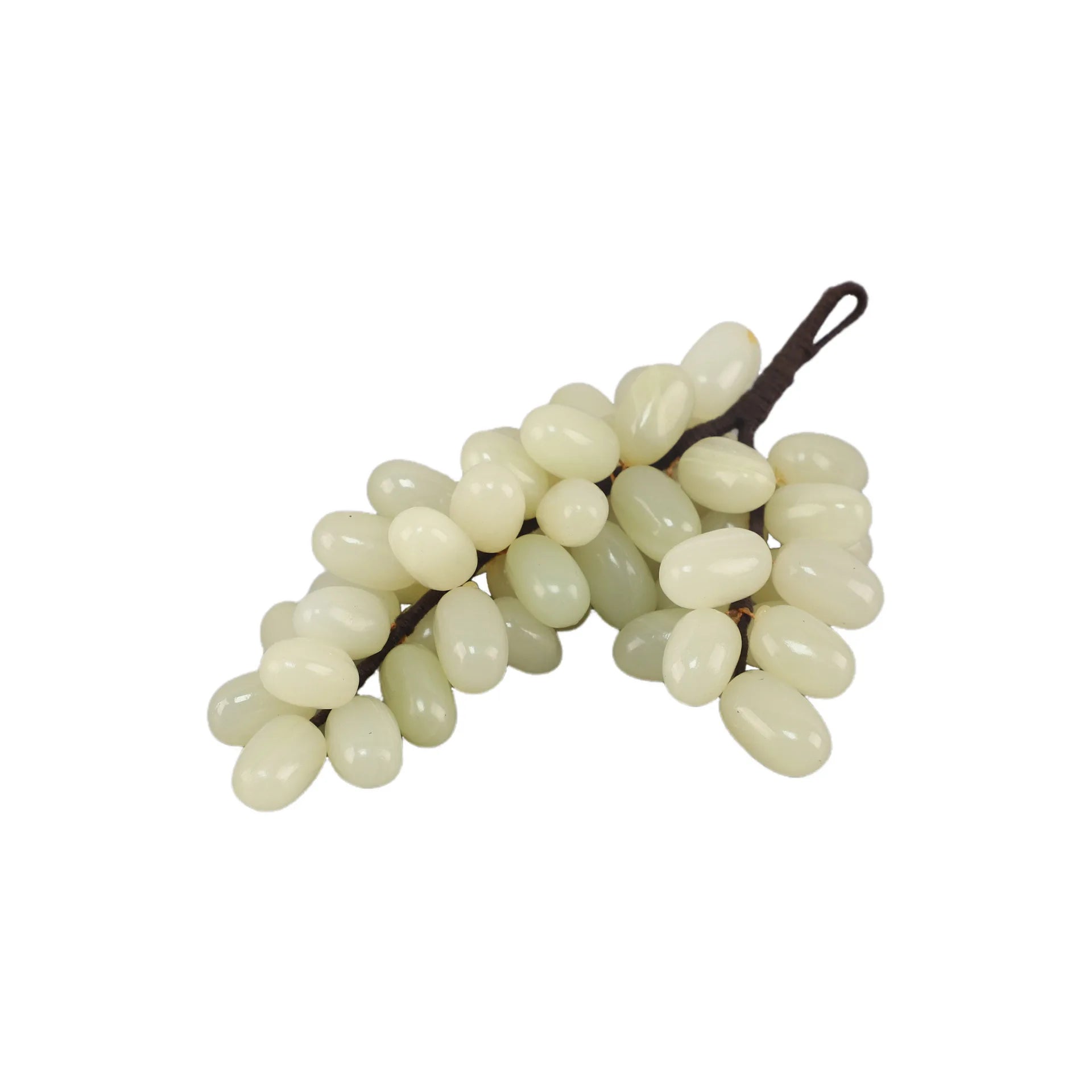 Afralia™ Jade Grape Sculpture Handmade Desk Decor Fruit Figurine