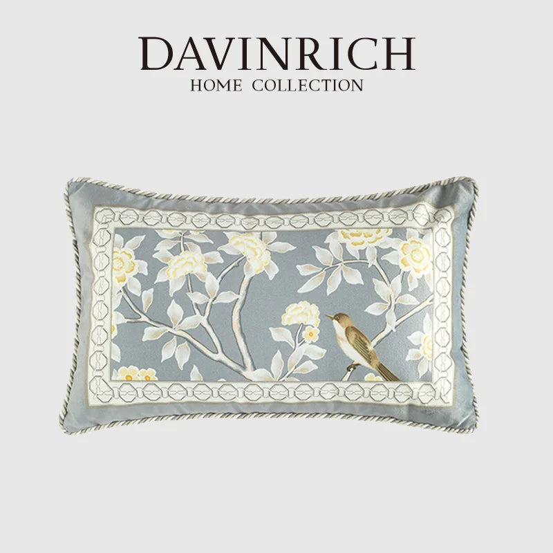 Afralia™ Victorian Garden Velvet Cushion Cover with British Botanical Floral Print