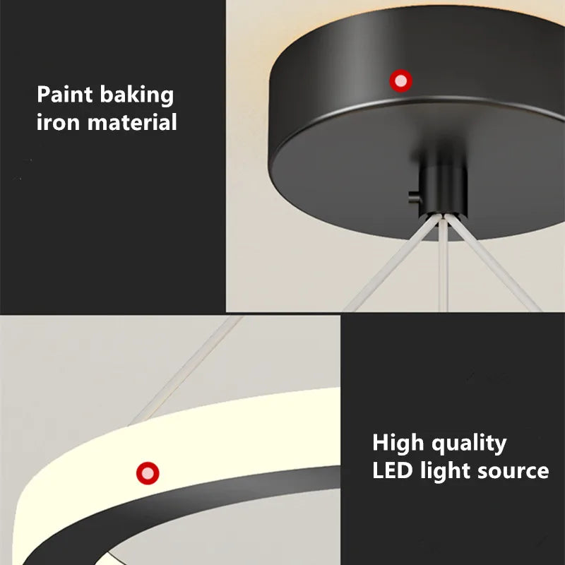 Afralia™ Modern Nordic Small Chandelier: Simple Ring Corridor Light for Decor & Ambiance