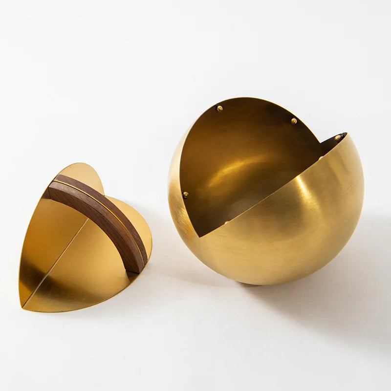 Afralia™ Geometric Metal Ball Ornament with Semi-circular Handle - Home Decoration Accessory