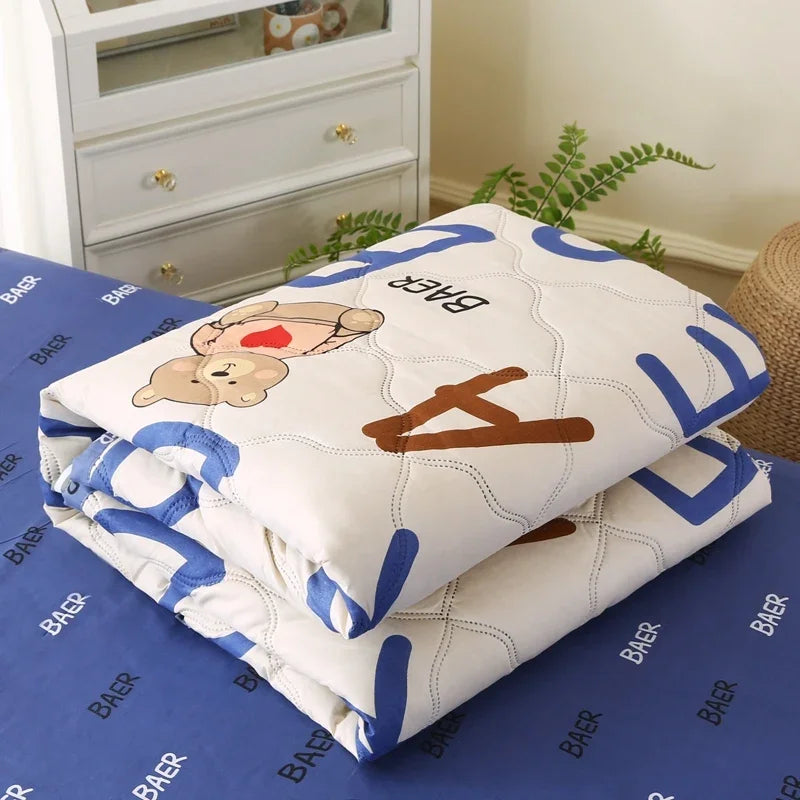 Afralia™ Bear Quilt & Pillowcase Set - Soft & Breathable Summer Bedding