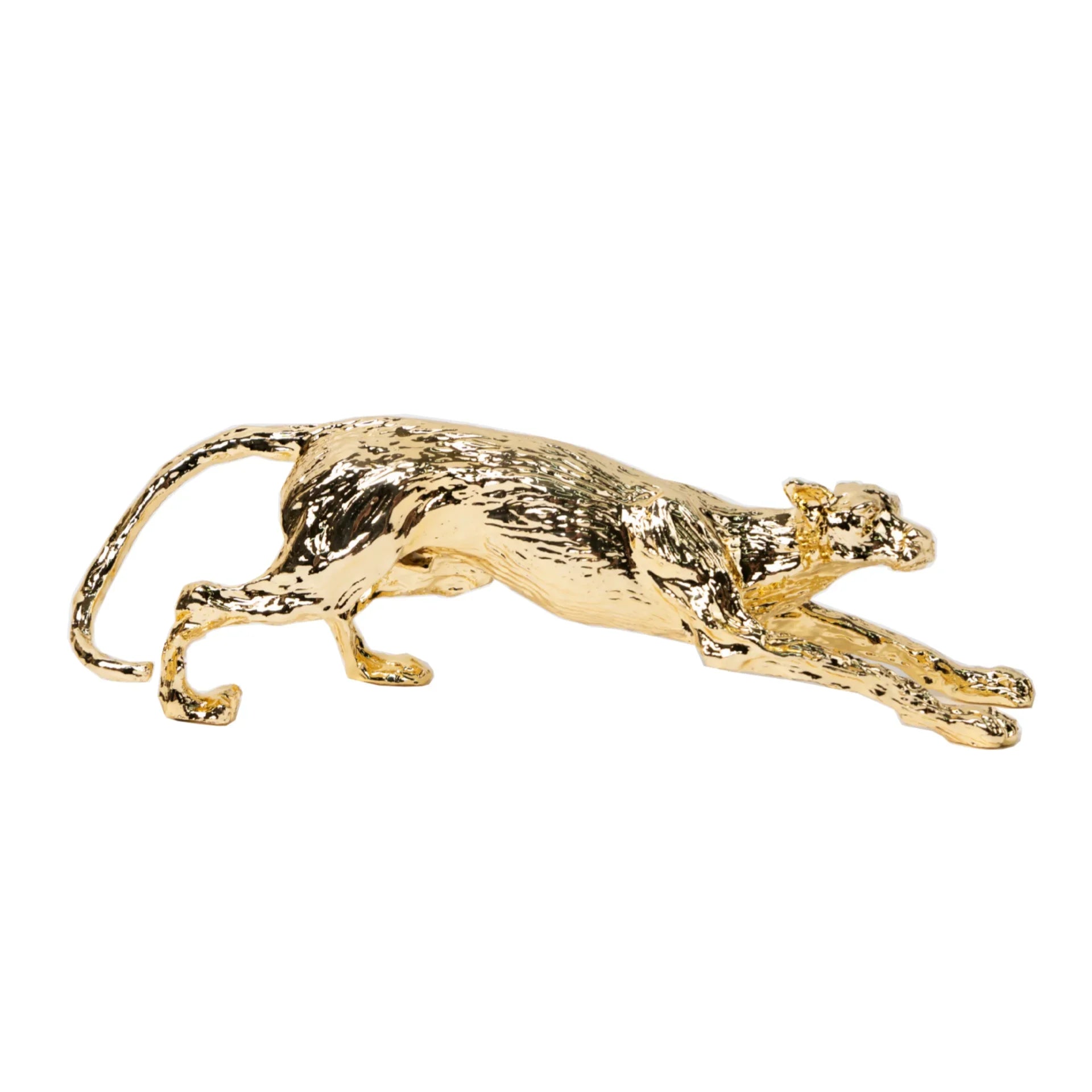 Afralia™ Metal Leopard Figurine Decorative Ornament For Home Décor