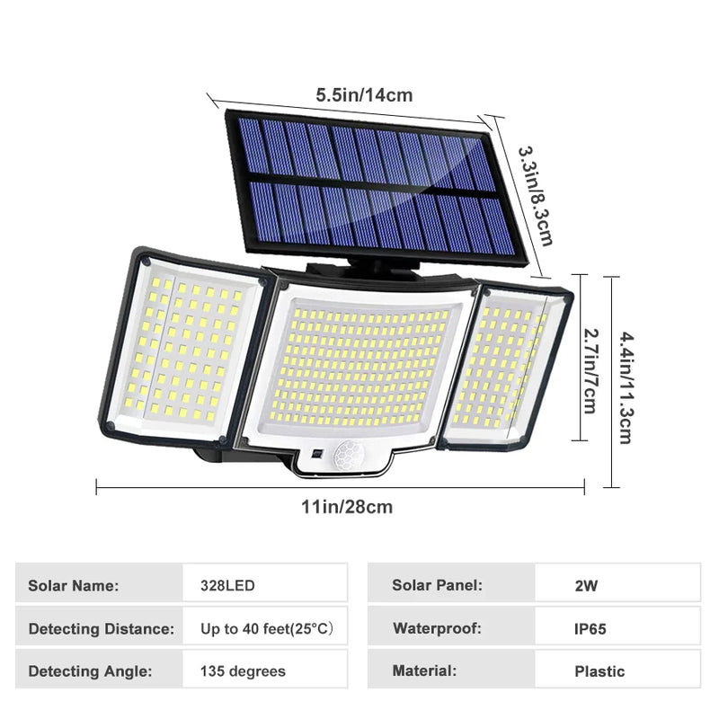 Afralia™ Solar LED Wall Light with PIR Motion Sensor & Remote Control for Outdoor Garden.