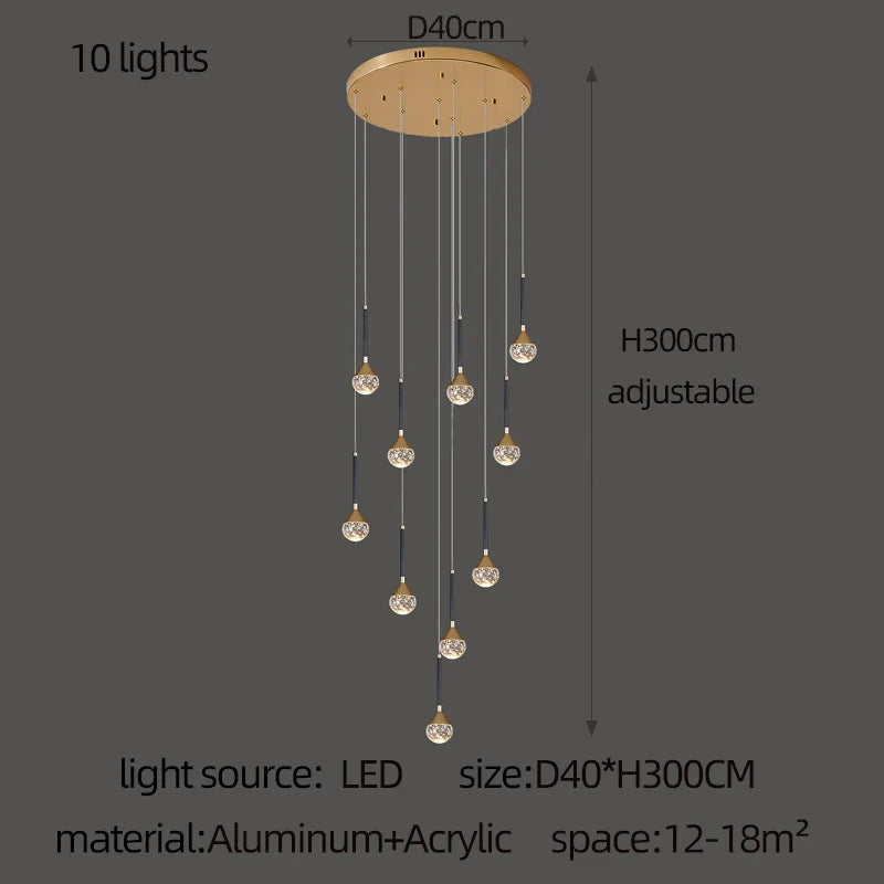 Afralia™ Spherical Loft Chandelier | Modern Nordic Living Room Lighting