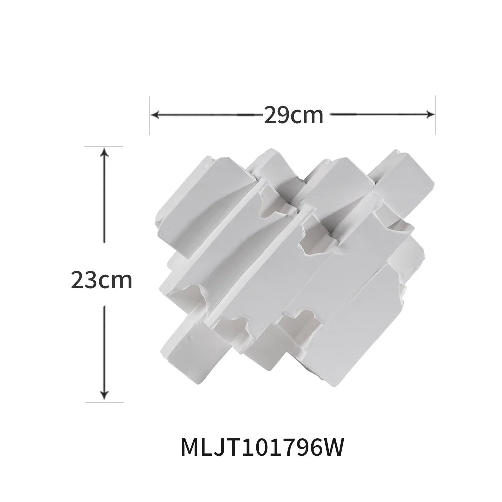 Afralia™ Geometric Ceramic Vase Block Splicing Flower Arrangement Handicrafts Home Decor