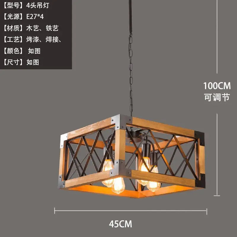 "Afralia™ Vintage Hotel Wrought Iron Chandelier for Dining and Living Room Decor"