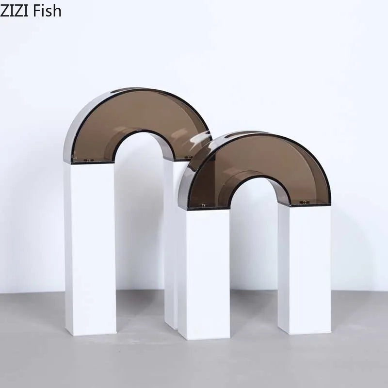 Geometric Arch Vase Desk Decoration - Afralia™ Aesthetic Décor