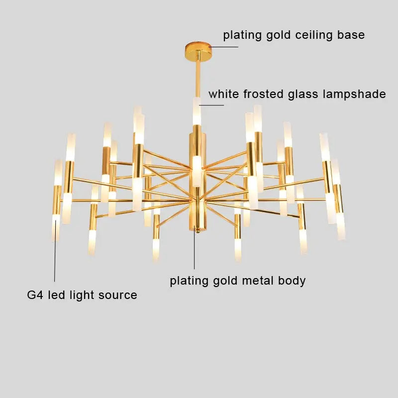 Afralia™ Nordic Design Living Room Chandelier LED Light Fixture for Kitchen Bedroom Dining Decor