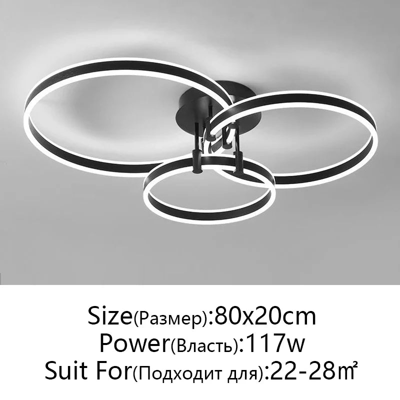 Afralia™ Modern LED Chandelier for Living Room Bedroom Ceiling Lighting