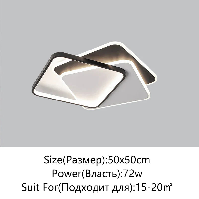 Afralia™ LED Chandelier: Black White Modern Lighting for Living Study Room Luminaire