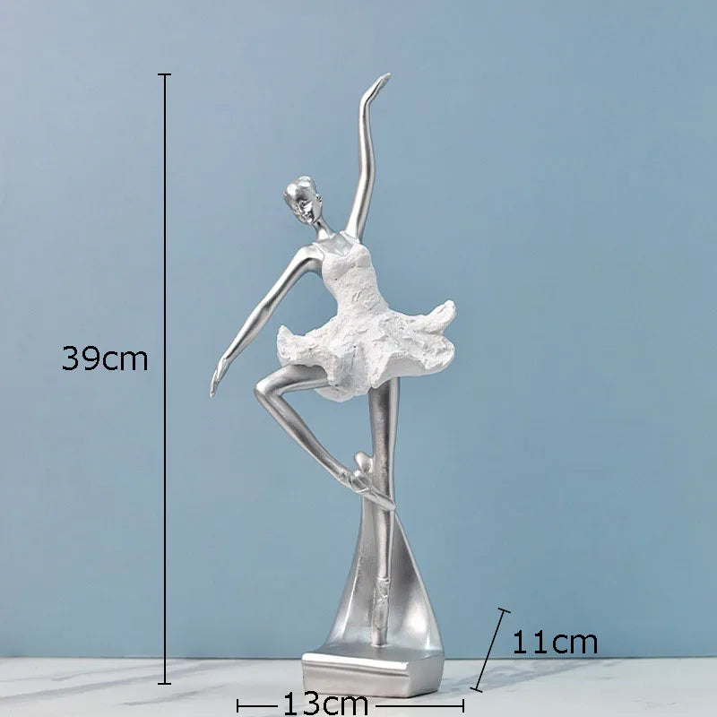 Afralia™ Ballet Dancer Resin Sculpture Desk Decoration Figure - Room Aesthetic Décor