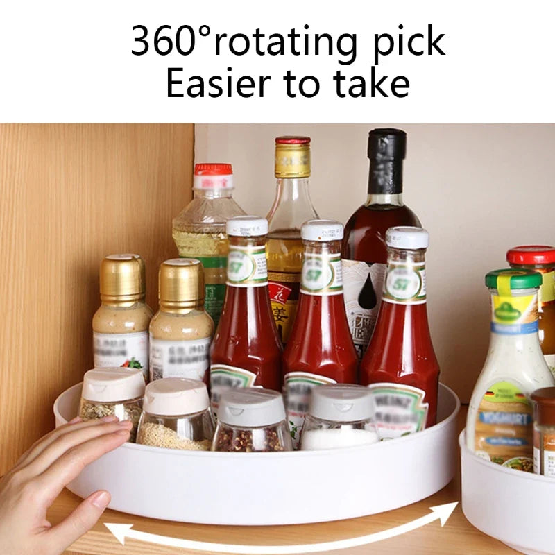 Afralia™ Rotating Cabinet Organizer Spice Rack & Bathroom Tray