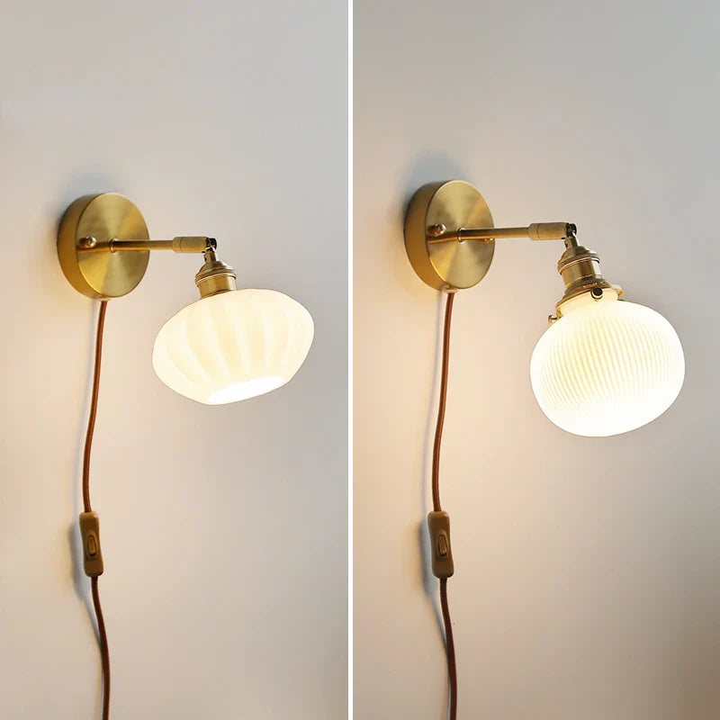 Afralia™ Ceramic LED Wall Sconce Lamp for Bathroom Bedroom Living Room Mirror Lighting