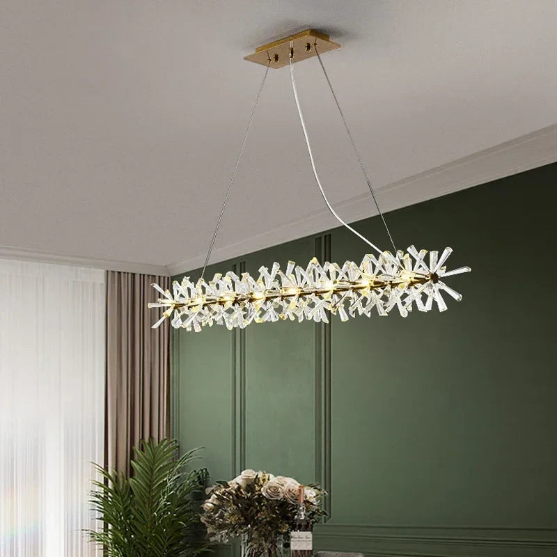 Afralia™ Crystal Chandelier: Luxury Gold LED Lighting for Home Dining Room Decor
